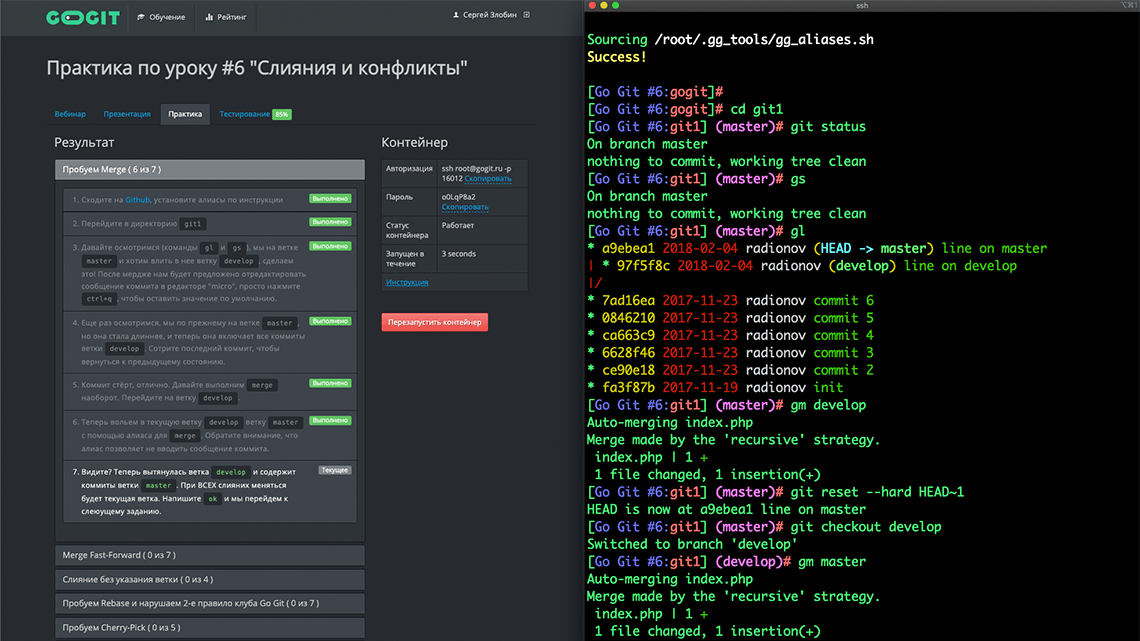 интерфейс GoGit